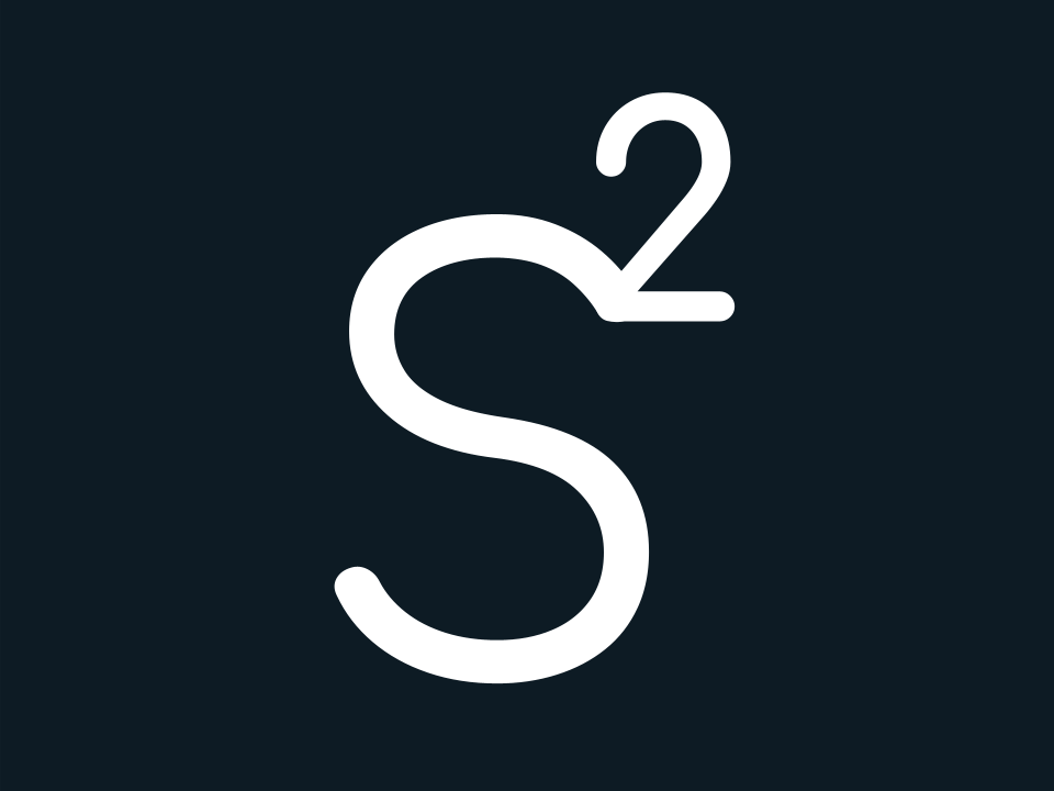 Shaunna Smith logo is "S" with a small "2" in the top right corner (i.e., S squared).