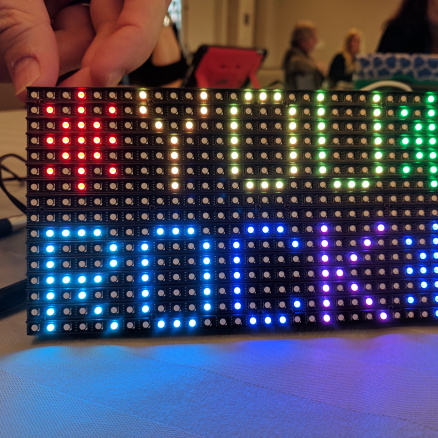 Student artifact example: LED board programmed with Arduino microcontroller