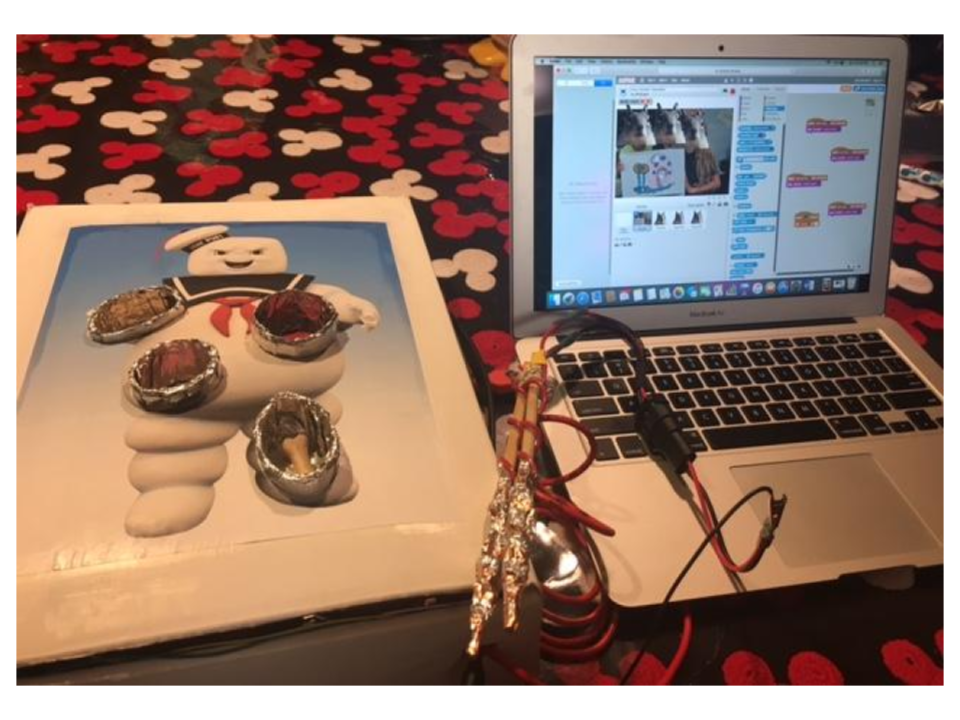 Student artifact: operation game with Scratch code and Makey Makey microcontroller