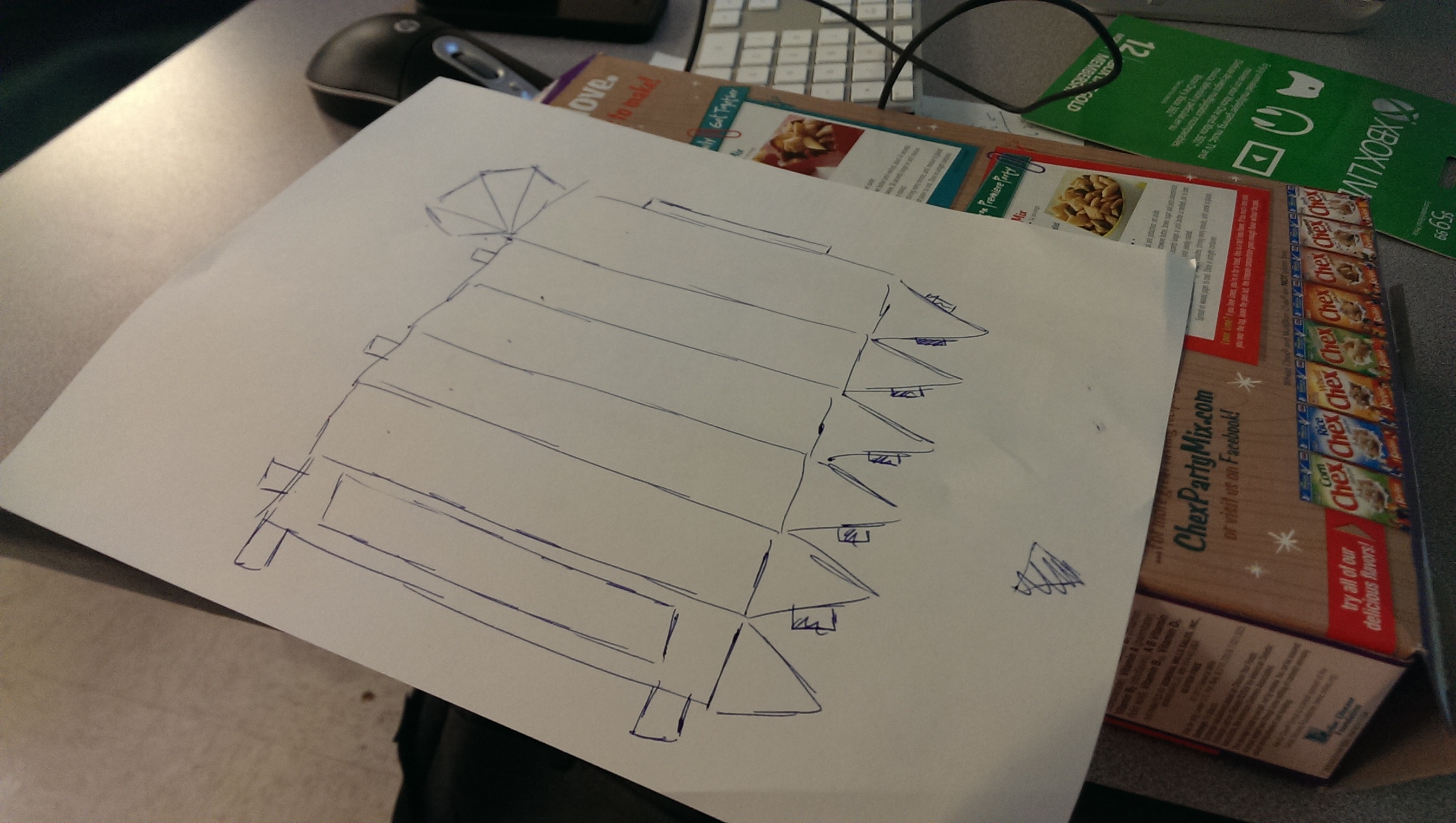 2D student artifact: sketch for pencil holder shapenet design